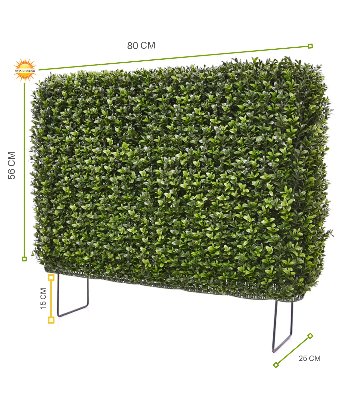 Kunstzinnige buxushaag 80x25x56 cm UV-bestendig