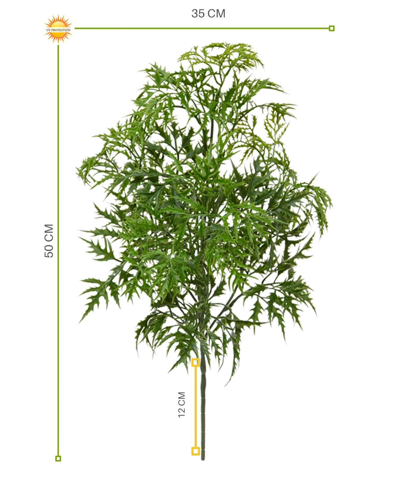 Kunststof Ming Aralia tak 50 cm UV 