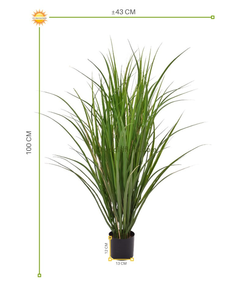 Kunstmatig rietgras voor buiten, 100 cm, UV-bestendig