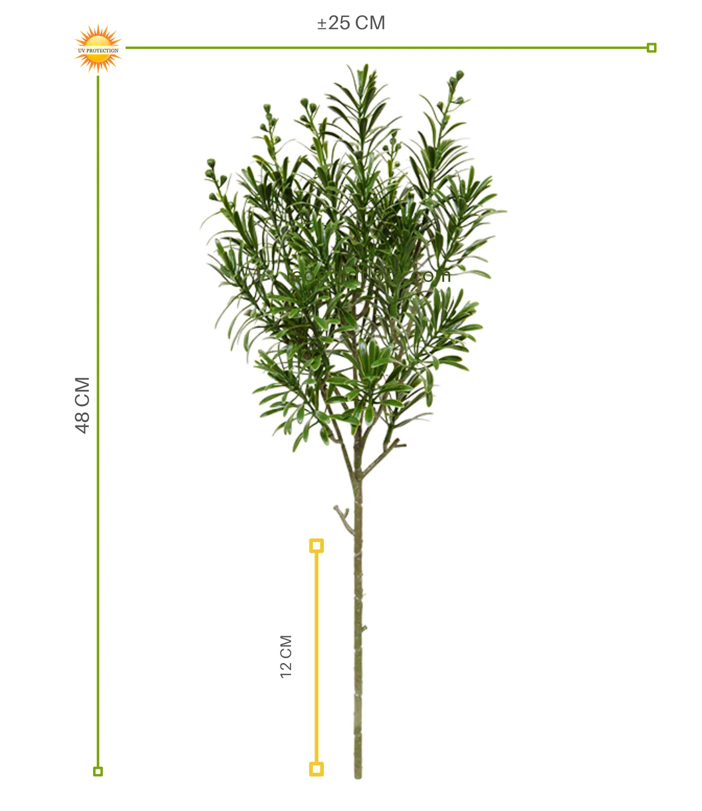Crossostephium Kunsttak 45 cm UV 