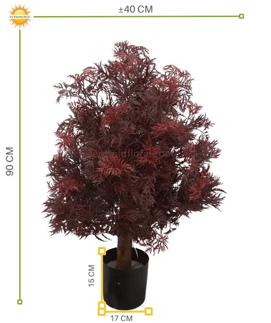 Kunstplant voor buiten Ming Aralia Burgundy UV-bestendig 