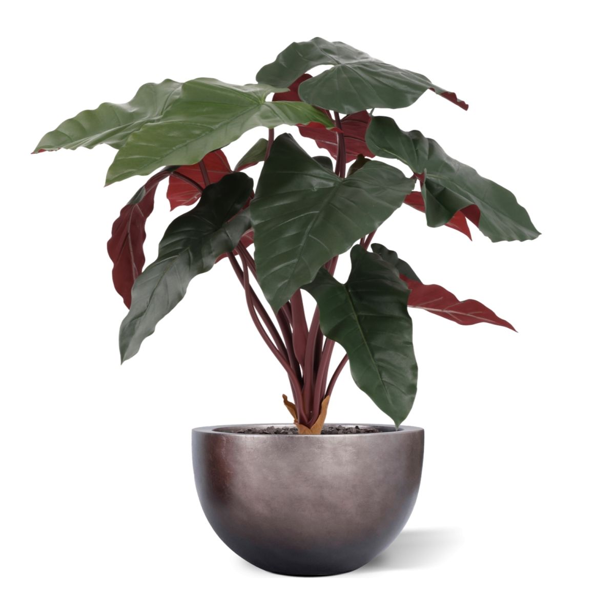 Philodendron kunstplant Deluxe 80cm Burgundy