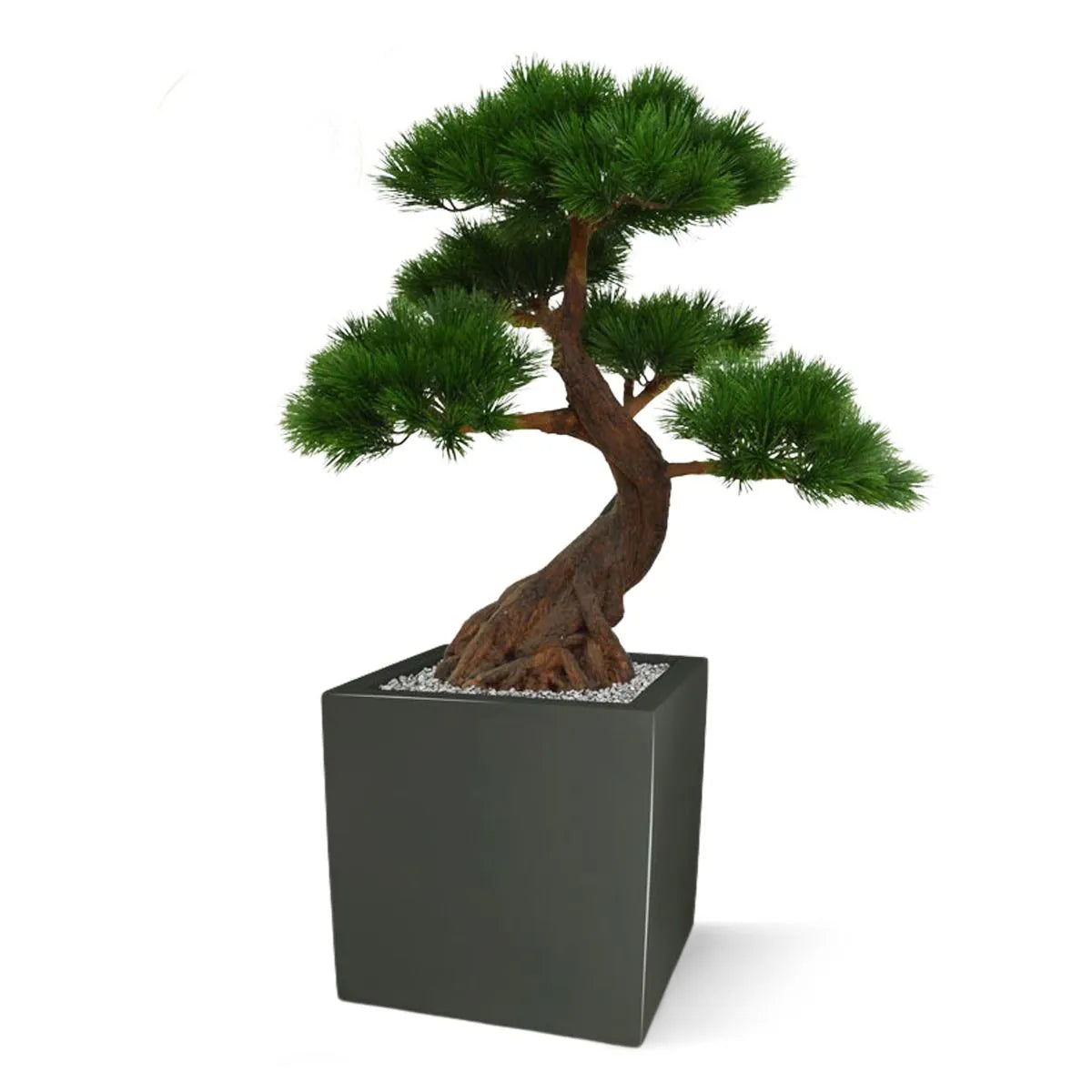 Kunst Bonsai Pinus boom 80 cm met 5 lagen UV-beschermd 