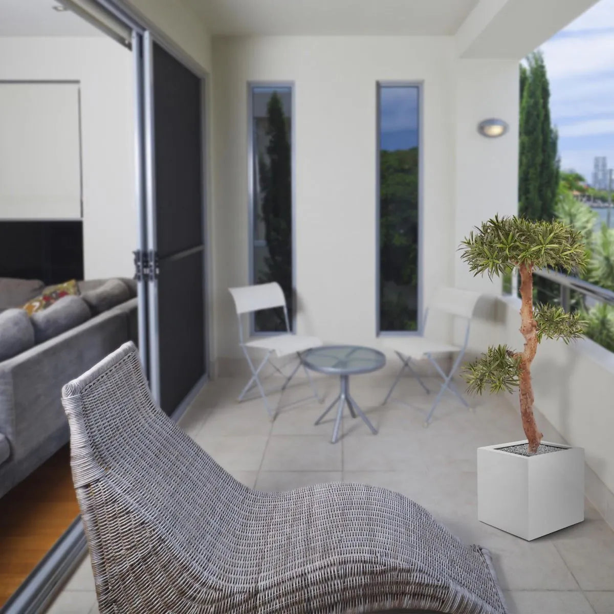 Kunst Podocarpus Bonsaiboom 105 cm UV voor buiten 