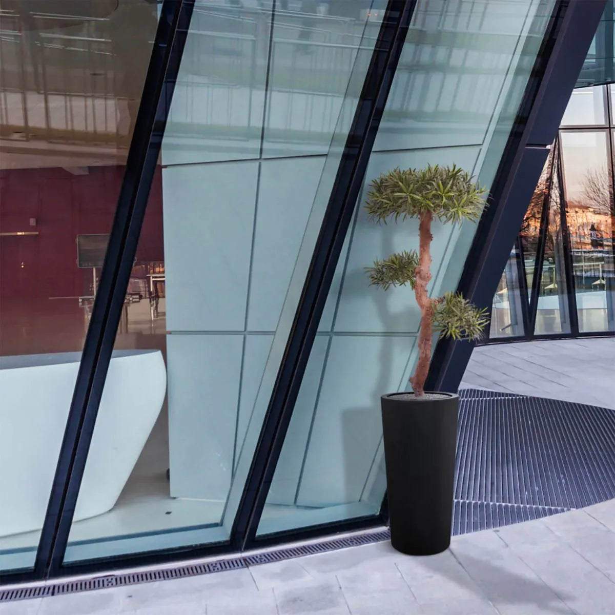 Kunst Podocarpus Bonsaiboom 105 cm UV voor buiten 