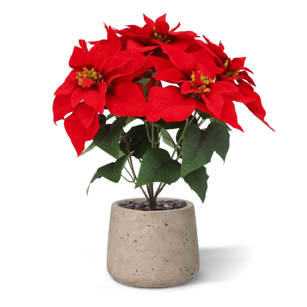 Kerstster Poinsettia kunstplant 40cm in kweekpot