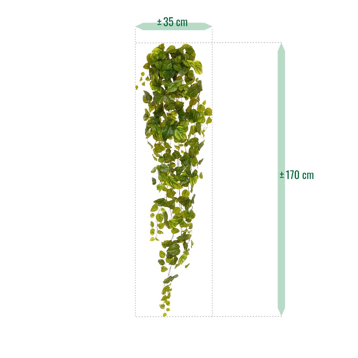 Pothos kunst hangplant 170cm - bont