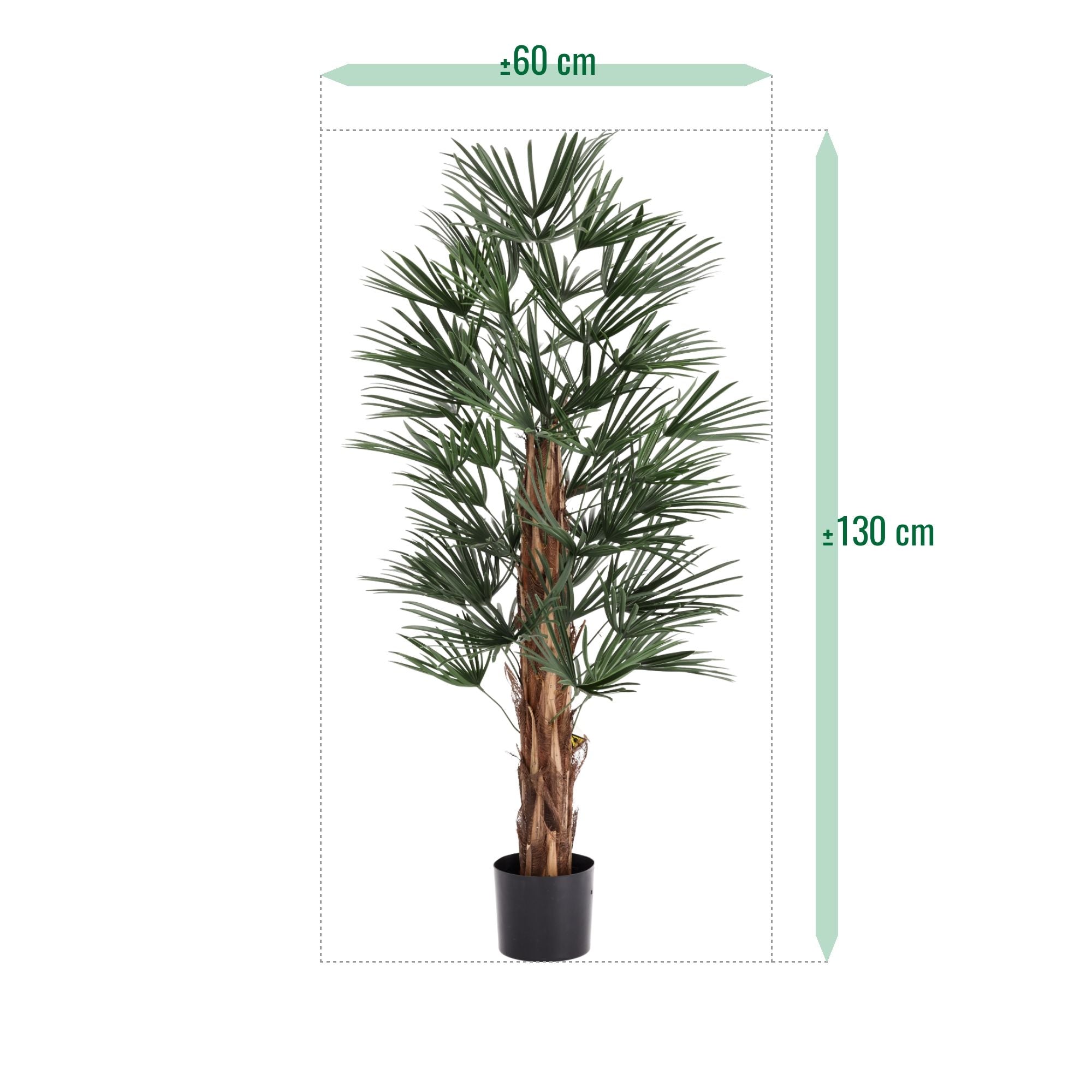 Raphis Kunstpalm 125cm UV in pot