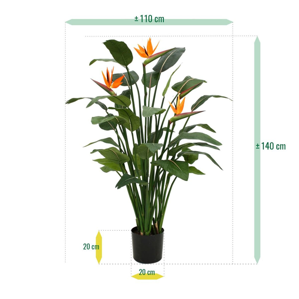 Strelitzia Deluxe kunstplant 145 cm