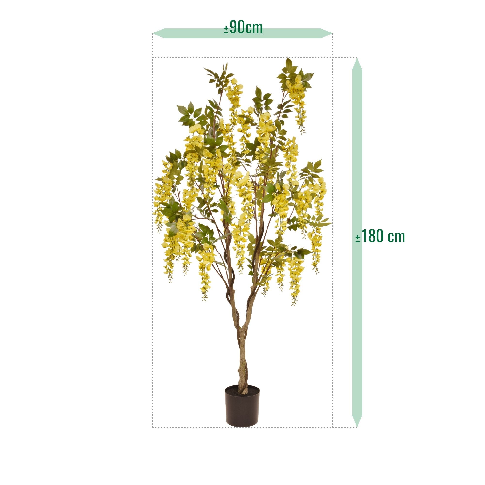 Wisteria Kunstboom 180cm Geel / Lila
