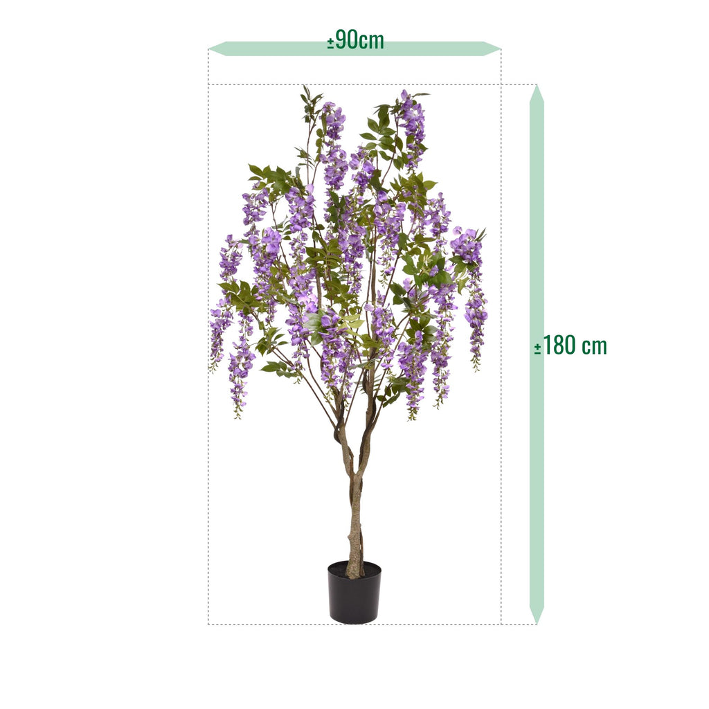 Wisteria Kunstboom 180cm Geel / Lila